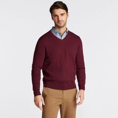 BIG & TALL V-NECK NAVTECH SWEATER,Royal Burgundy,large