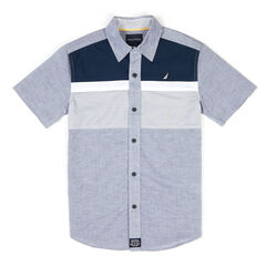 Toddler Boys' Amesti Woven Button Down (2T-4T),Oyster Bay Blue,large