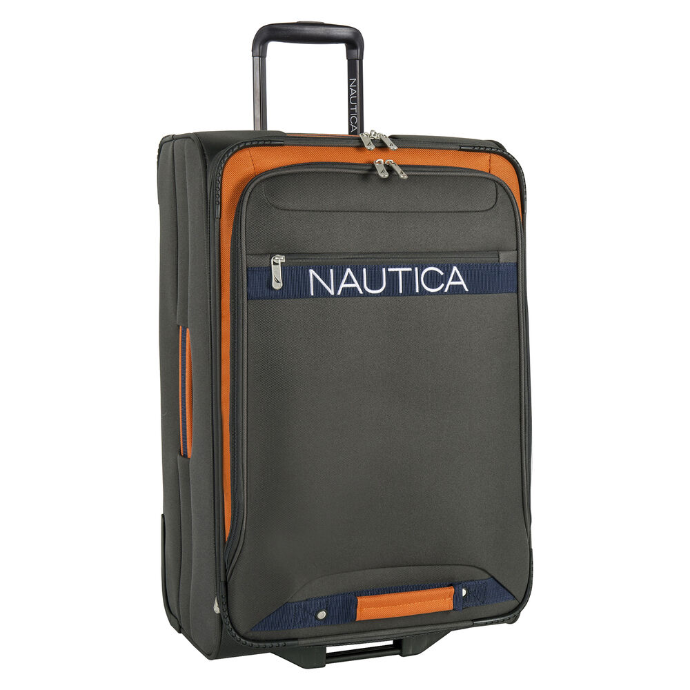 Hayes Point 25" Expandable Luggage in Grey/Orange,Grey Heather,large