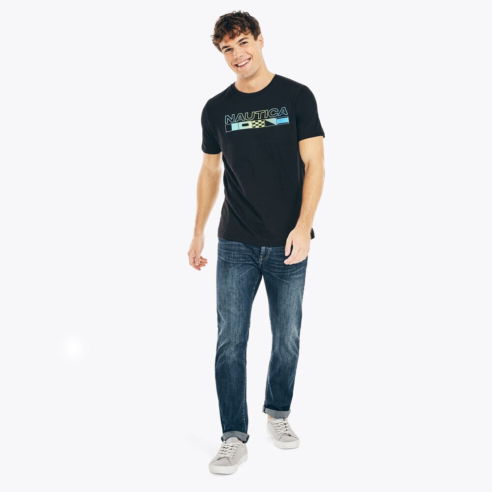 NAUTICA FLAGS GRAPHIC T-SHIRT,True Black,large