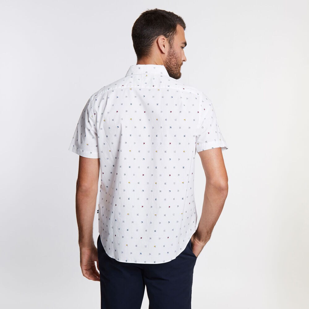 Navtech Short Sleeve Classic Fit Shirt,Bright White,large