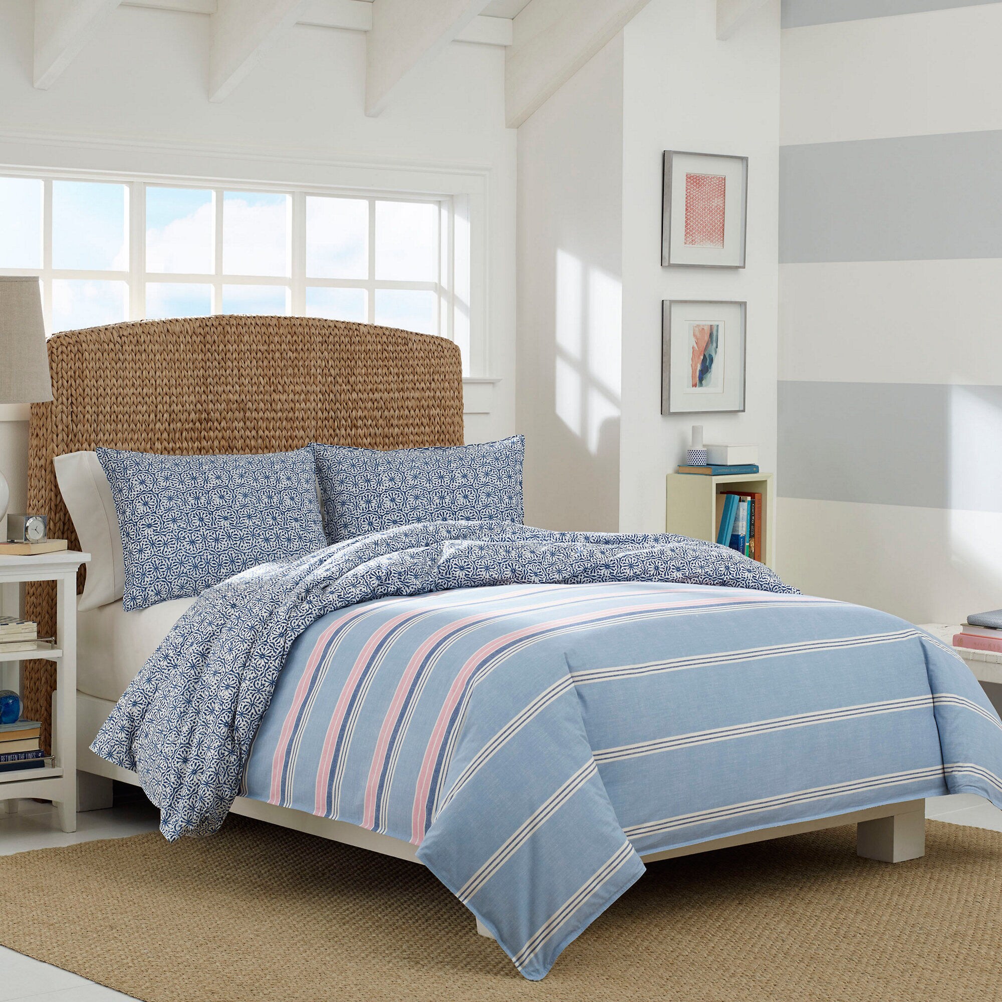 Destin Full/Queen Duvet Set,Capri Blue,large