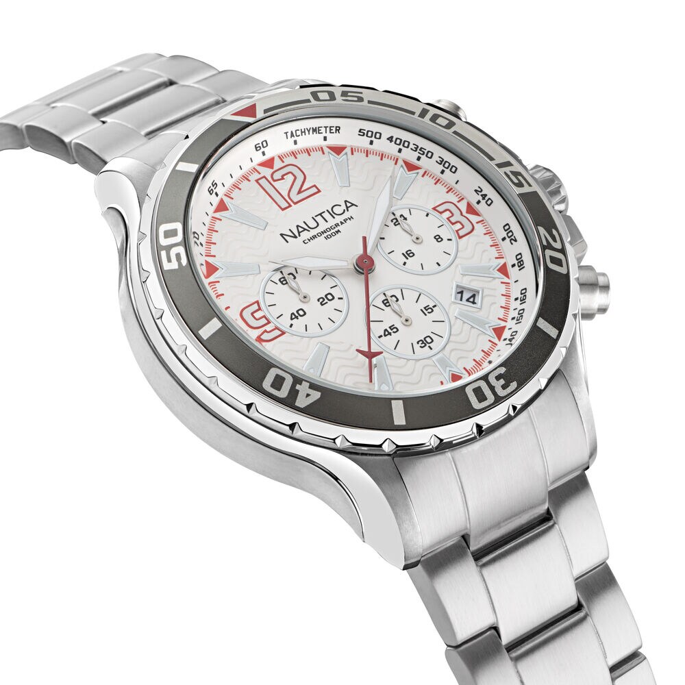 STAINLESS STEEL CHRONOGRAPH WATCH,Multi,large