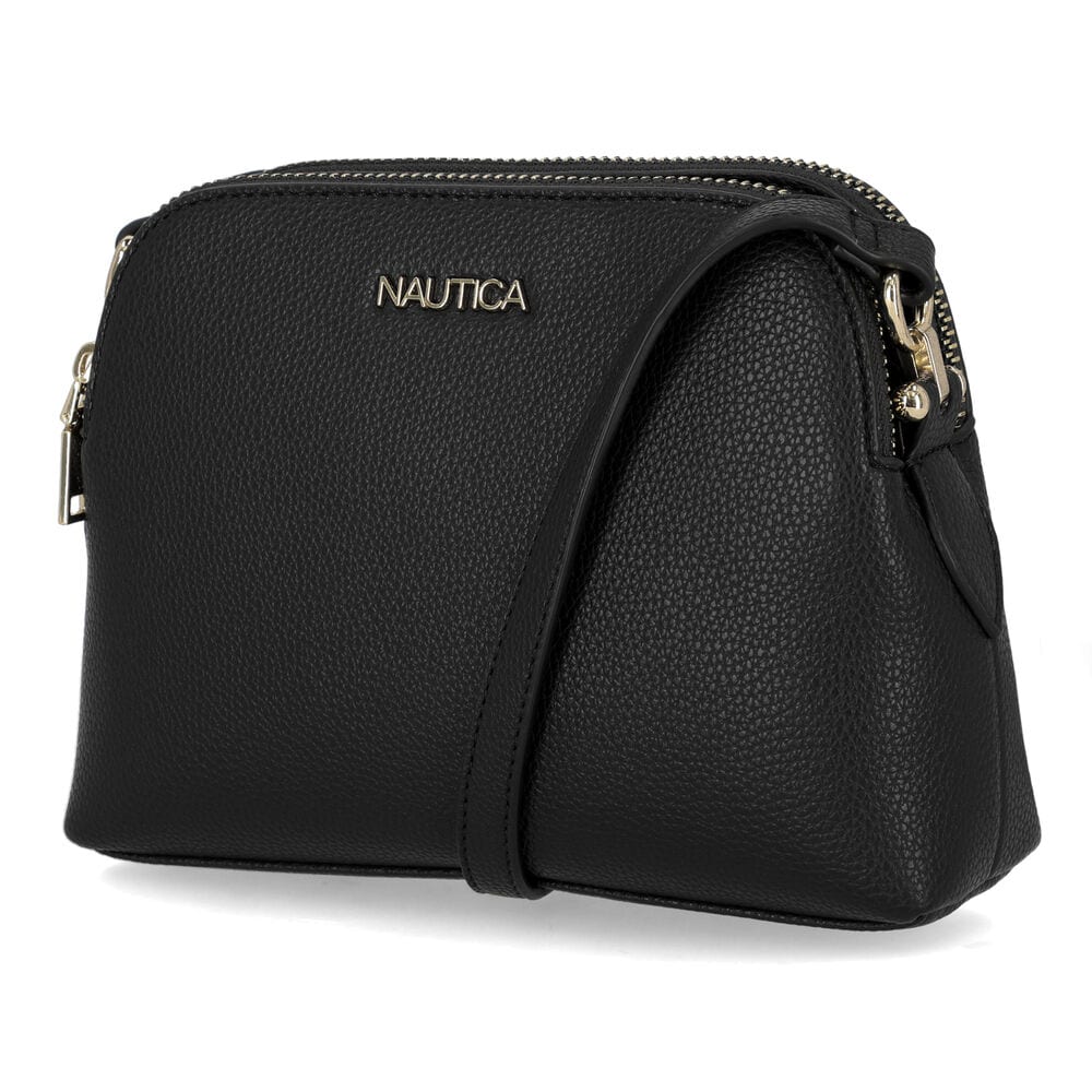 Dome Zip Crossbody Bag,Black,large