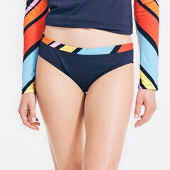 STRIPED-WAIST SWIM BRIEF,Stellar Blue Heather,large