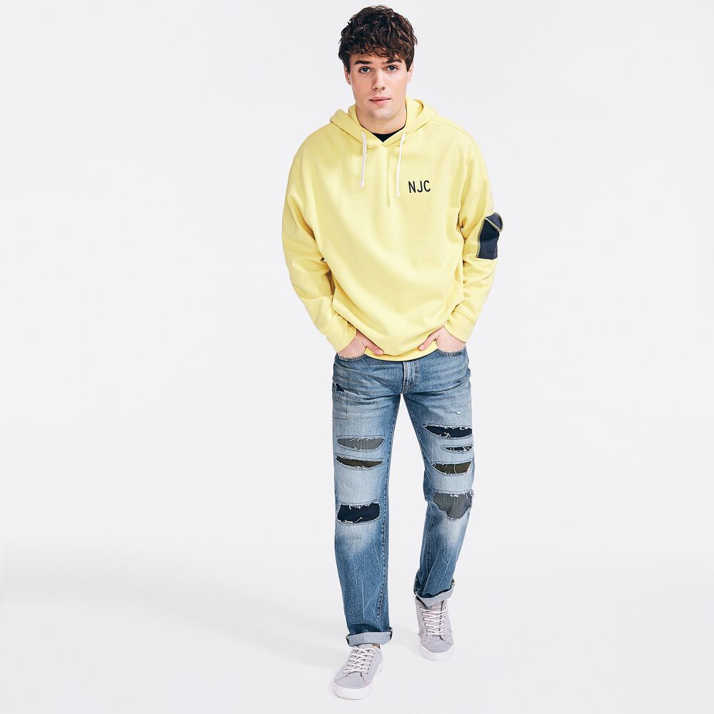 NAUTICA JEANS CO. PULLOVER HOODIE,Soft Yellow,large