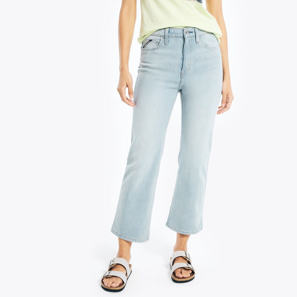 NAUTICA JEANS CO. TRUE FLEX HIGH-RISE DEMI-BOOT CROPPED DENIM,Federal Blue,large