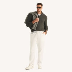 Big & Tall Textured Quarter-Zip Sweater,Charcoal Heather,large