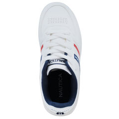 Boys' Side Stripe Lace-Up Sneaker,Bright White,large
