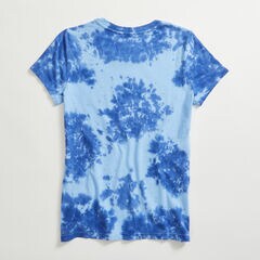 SUNKISSED FOIL PRINT TIE DYE T-SHIRT,Bolt Blue,large