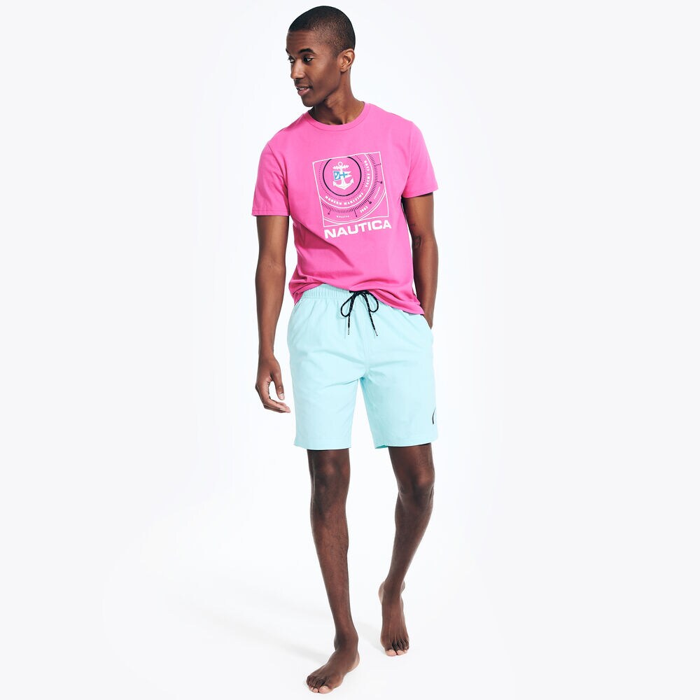 Big & Tall Sustainably Crafted Compass Graphic T-Shirt,Rockaway Red,large