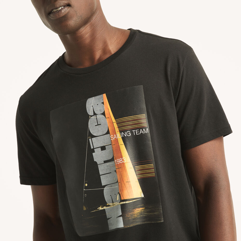 Sailing Team Graphic T-Shirt,True Black,large
