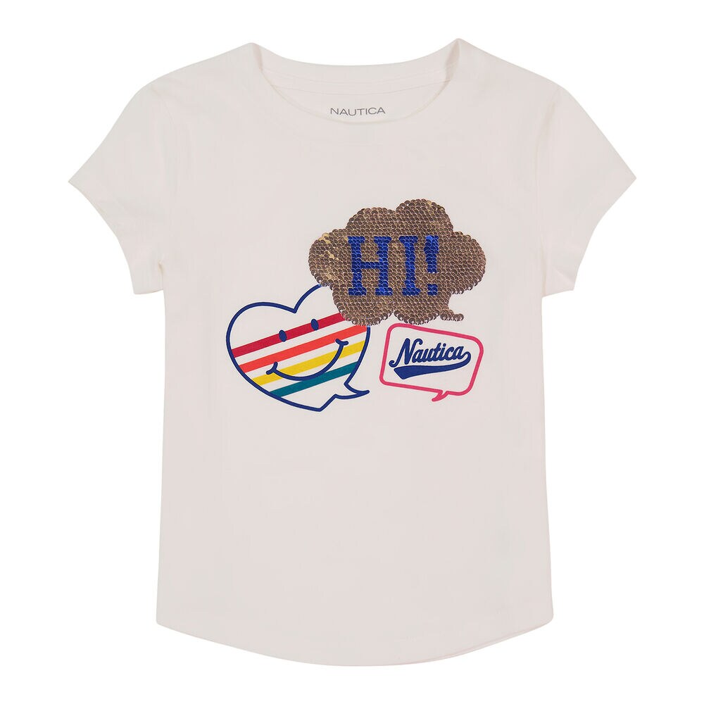 Girls' Hi Nautica T-Shirt (7-16),Antique White Wash,large