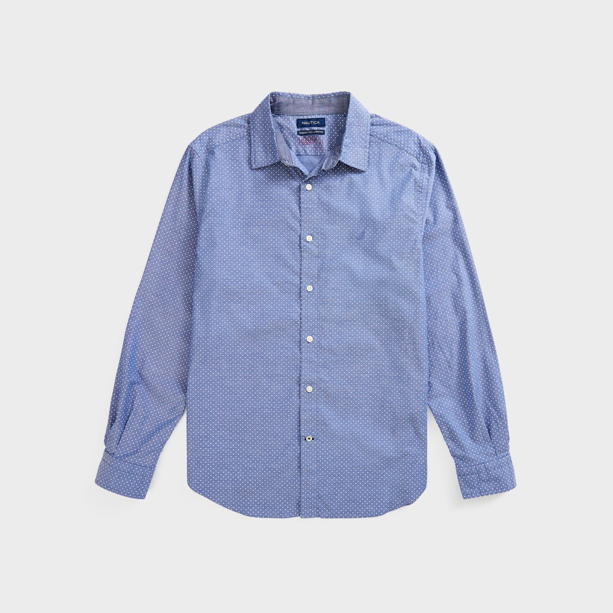 POLKA DOT OXFORD SHIRT,Limoges,large