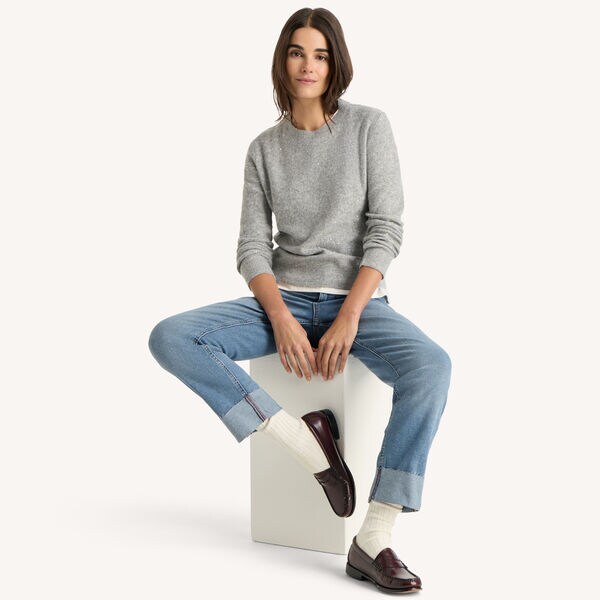 Metallic Crewneck Sweater