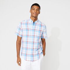 LINEN SHORT SLEEVE SHIRT,Aquadream,large