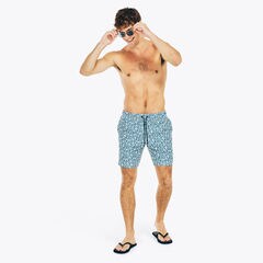 8" SUSTAINABLY CRAFTED TREE PRINT SWIM,South Beach Aqua,large