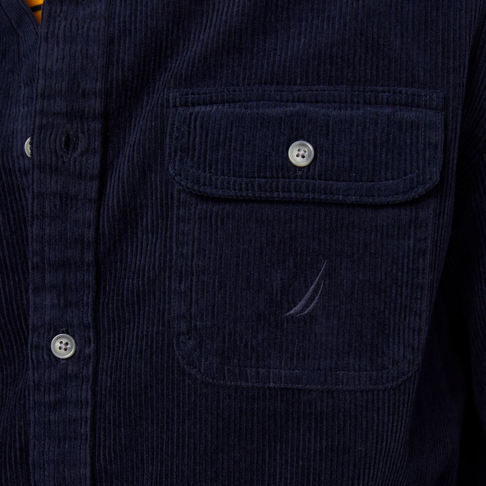 CORDUROY OVERSHIRT,Navy,large