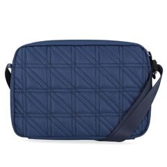 Quilted Camera Crossbody Bag,Workshirt Blue,large