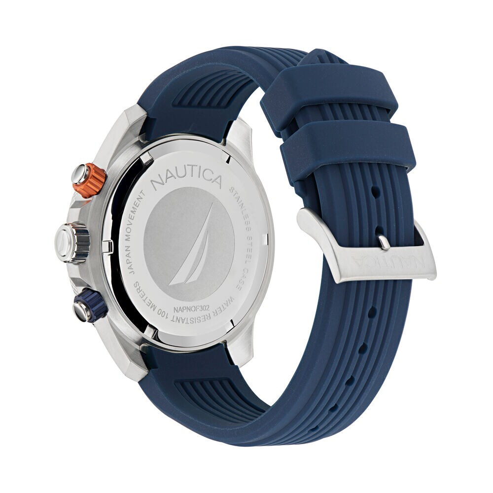 Nautica One Silicone Chronograph Watch,Multi,large