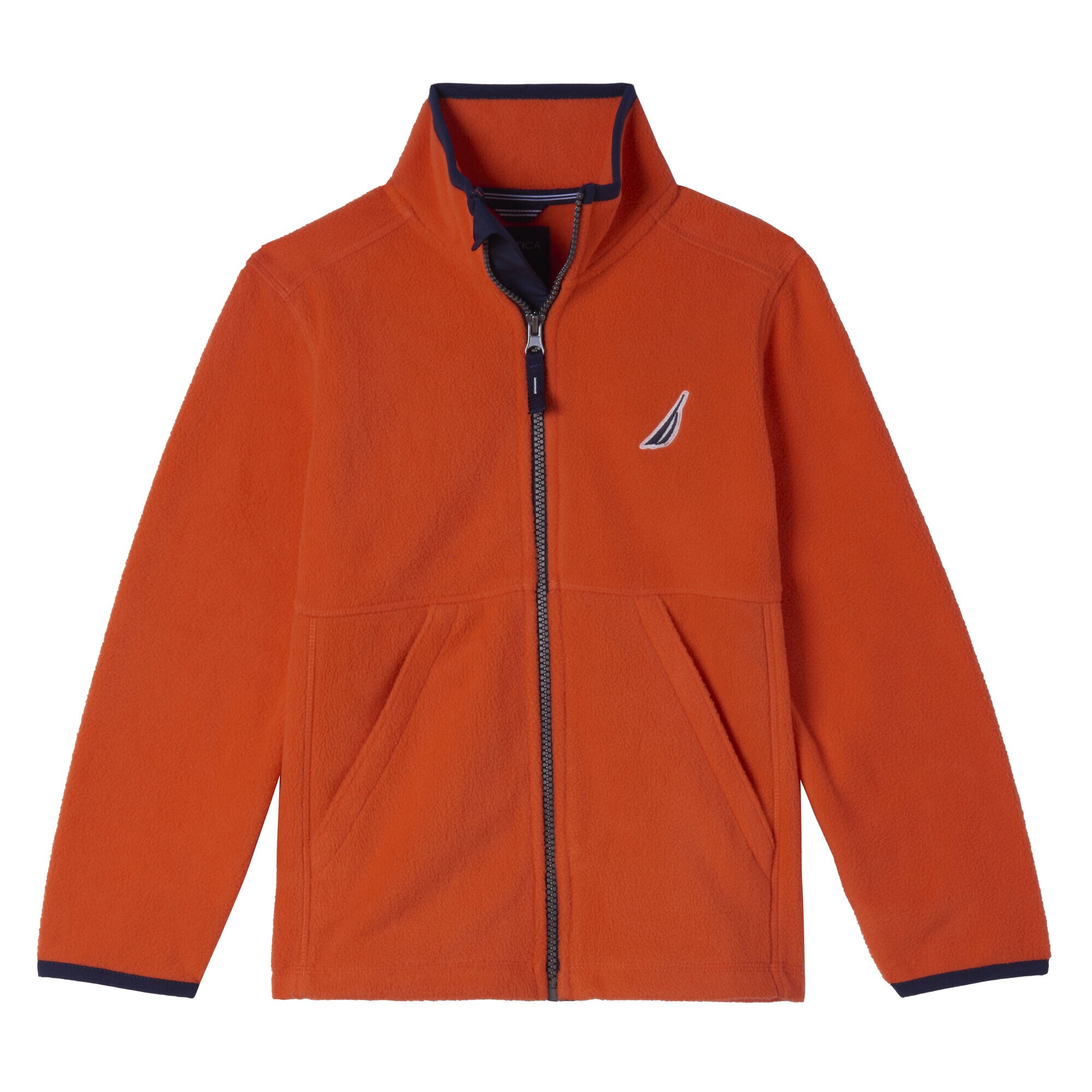 LITTLE BOYS' NAUTEX BRAND ICON ZIP FLEECE (4-7),Orange,large