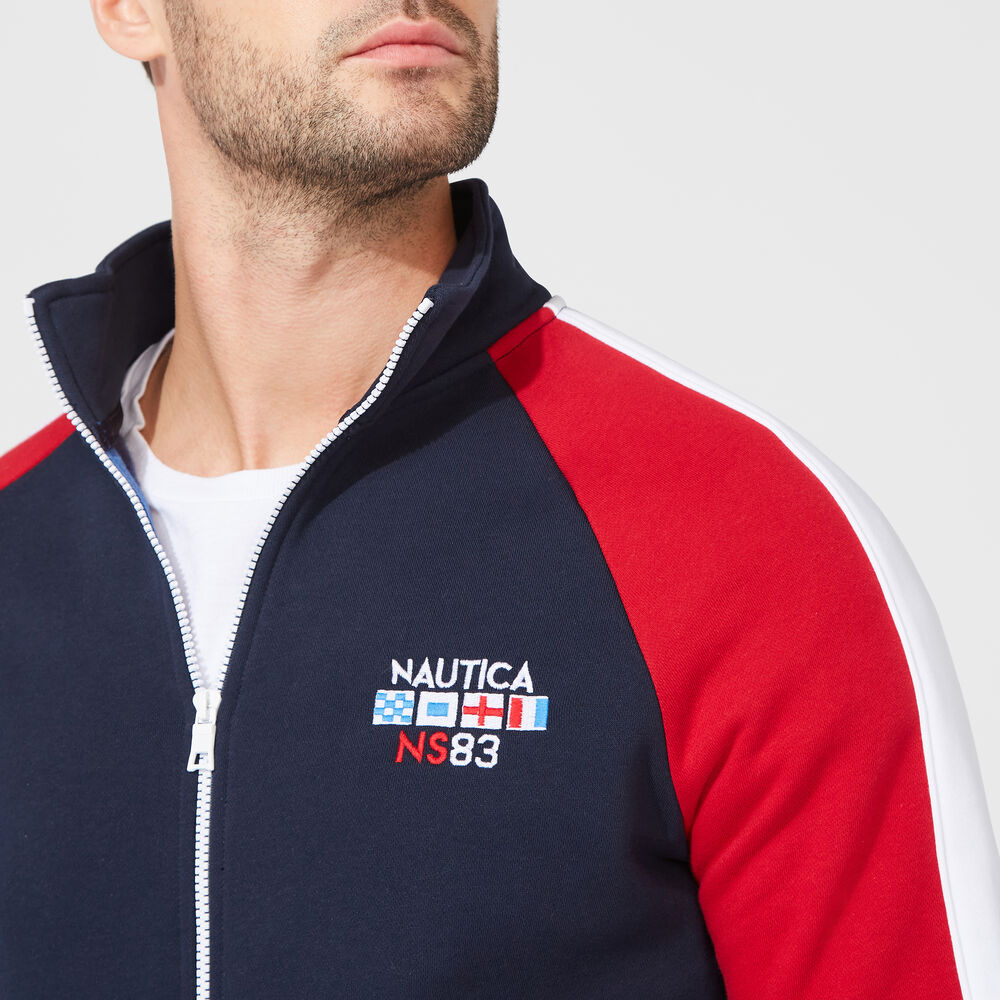 COLORBLOCKED RAGLAN JACKET,Navy,large