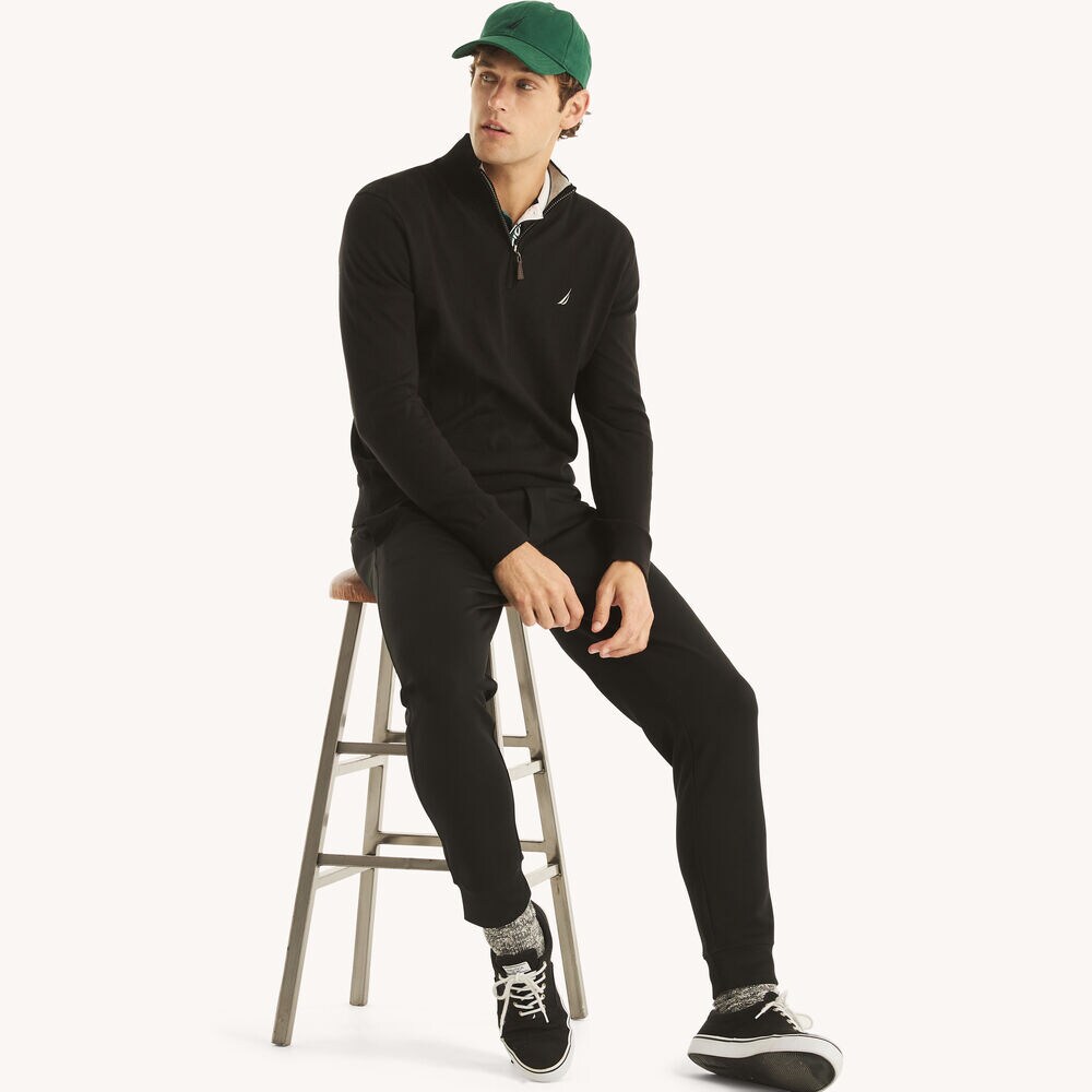 Navtech Quarter-Zip Sweater,True Black,large