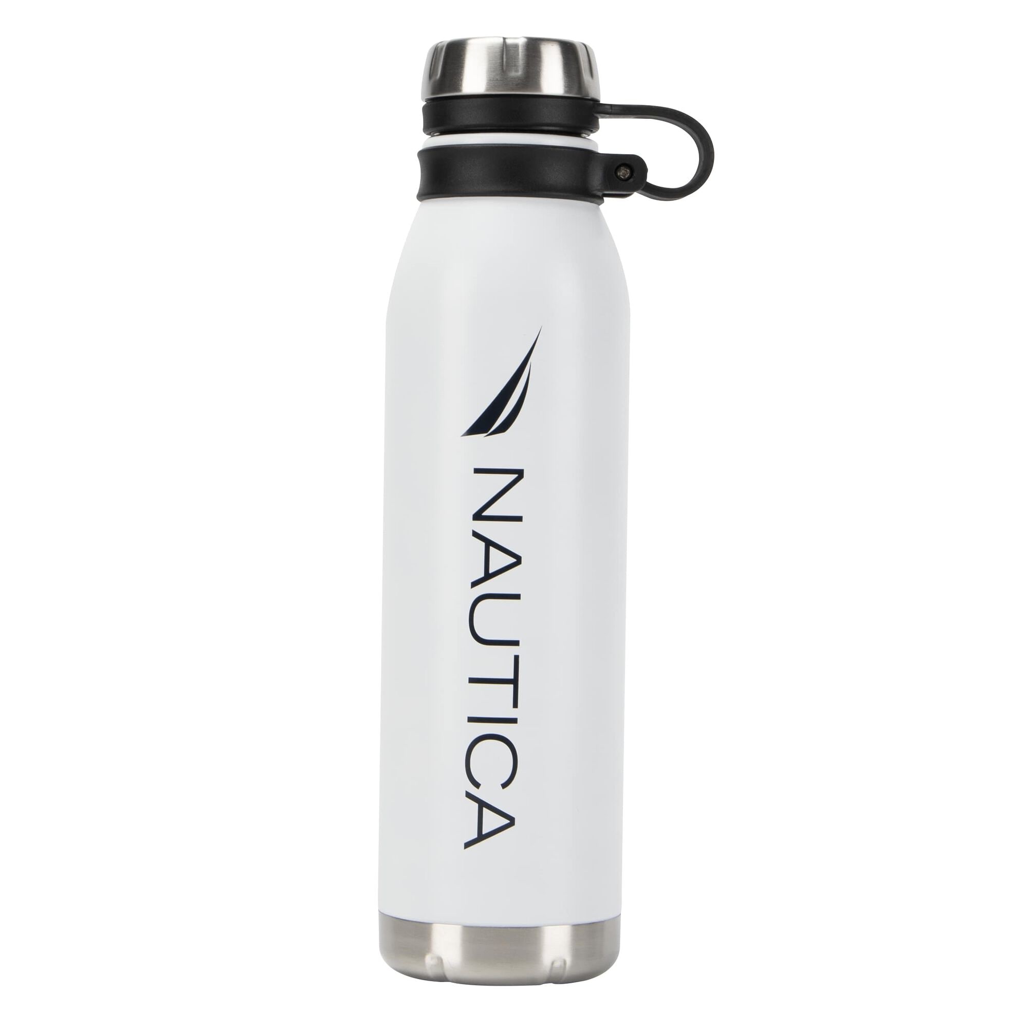 LOGO DOUBLE-WALLED STAINLESS STEEL WATER BOTTLE,Bright White,large