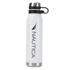 LOGO DOUBLE-WALLED STAINLESS STEEL WATER BOTTLE,Bright White,large