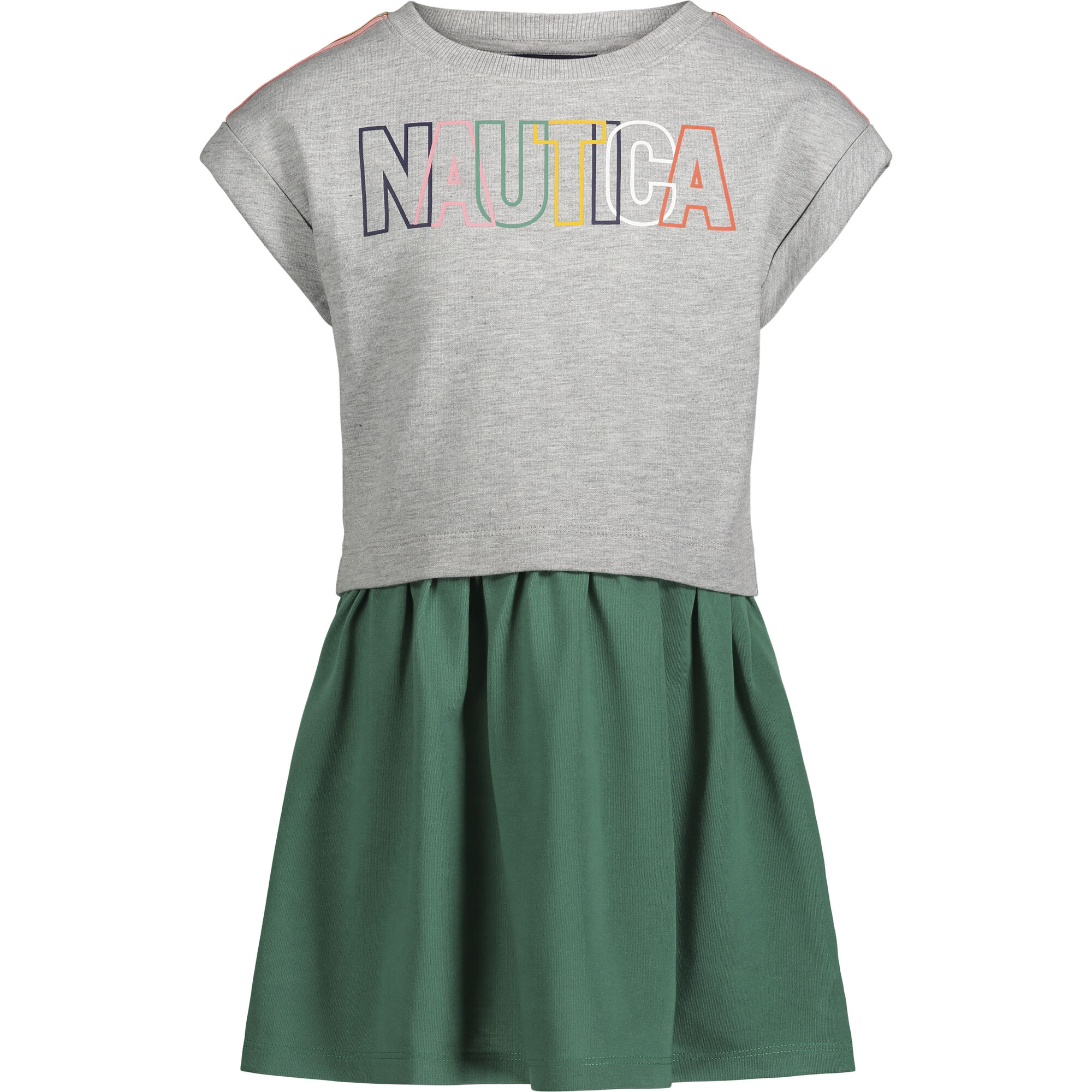 LITTLE GIRLS' PLEATED BOTTOM DRESS (4-7),Green Coast,large
