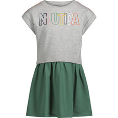 LITTLE GIRLS' PLEATED BOTTOM DRESS (4-7),Green Coast,large