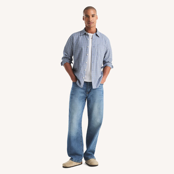 Textured Plaid Shirt 