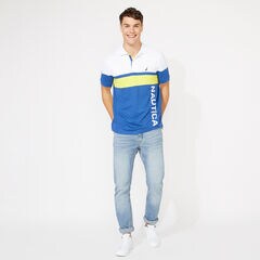 CLASSIC FIT COLORBLOCK POLO,Windsurf Blue,large