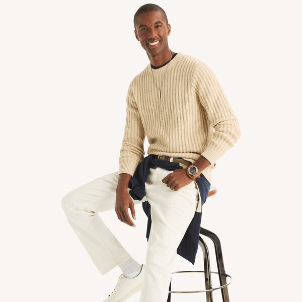 Textured Crewneck Sweater