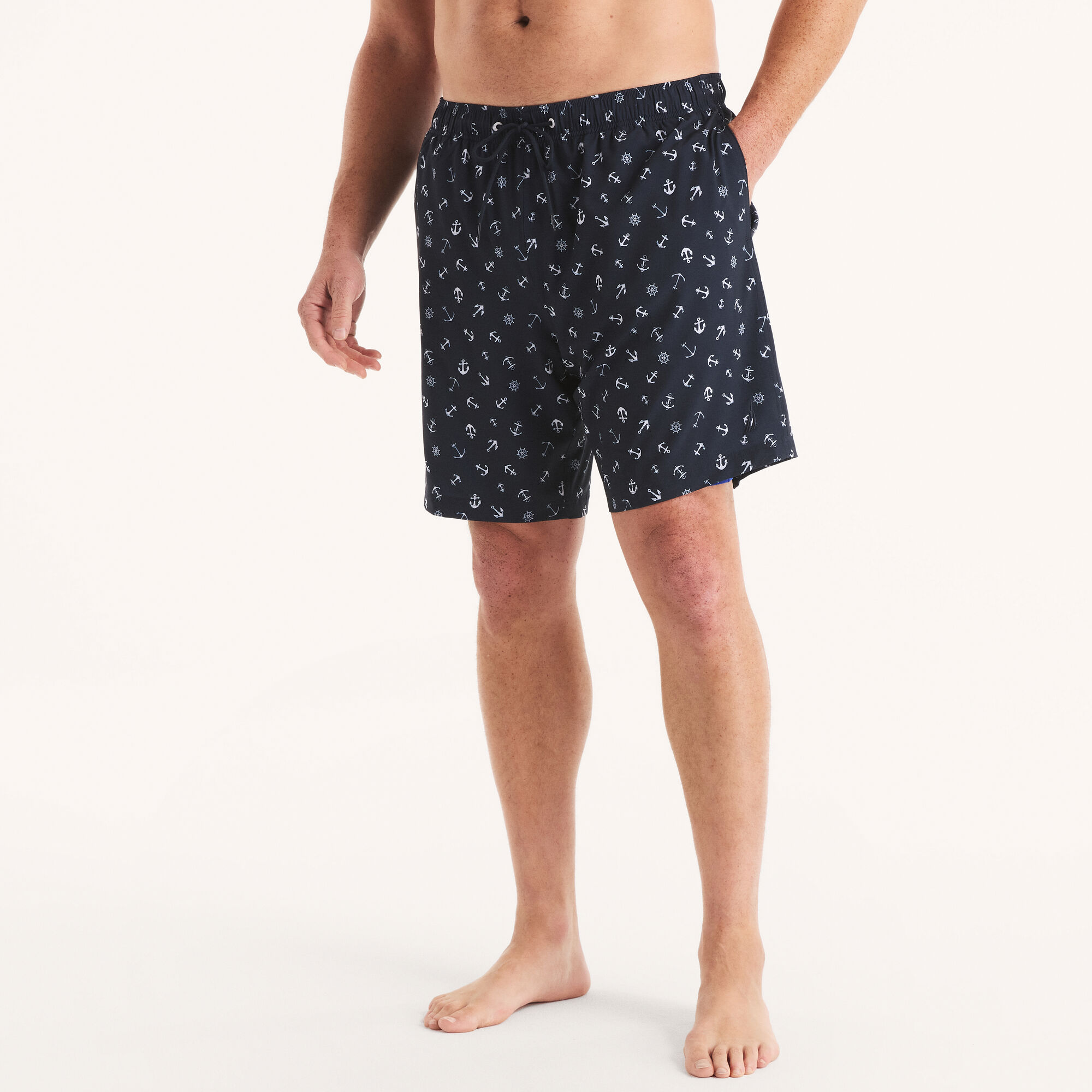 Big & Tall Printed Quick-Dry Swim,Navy,large