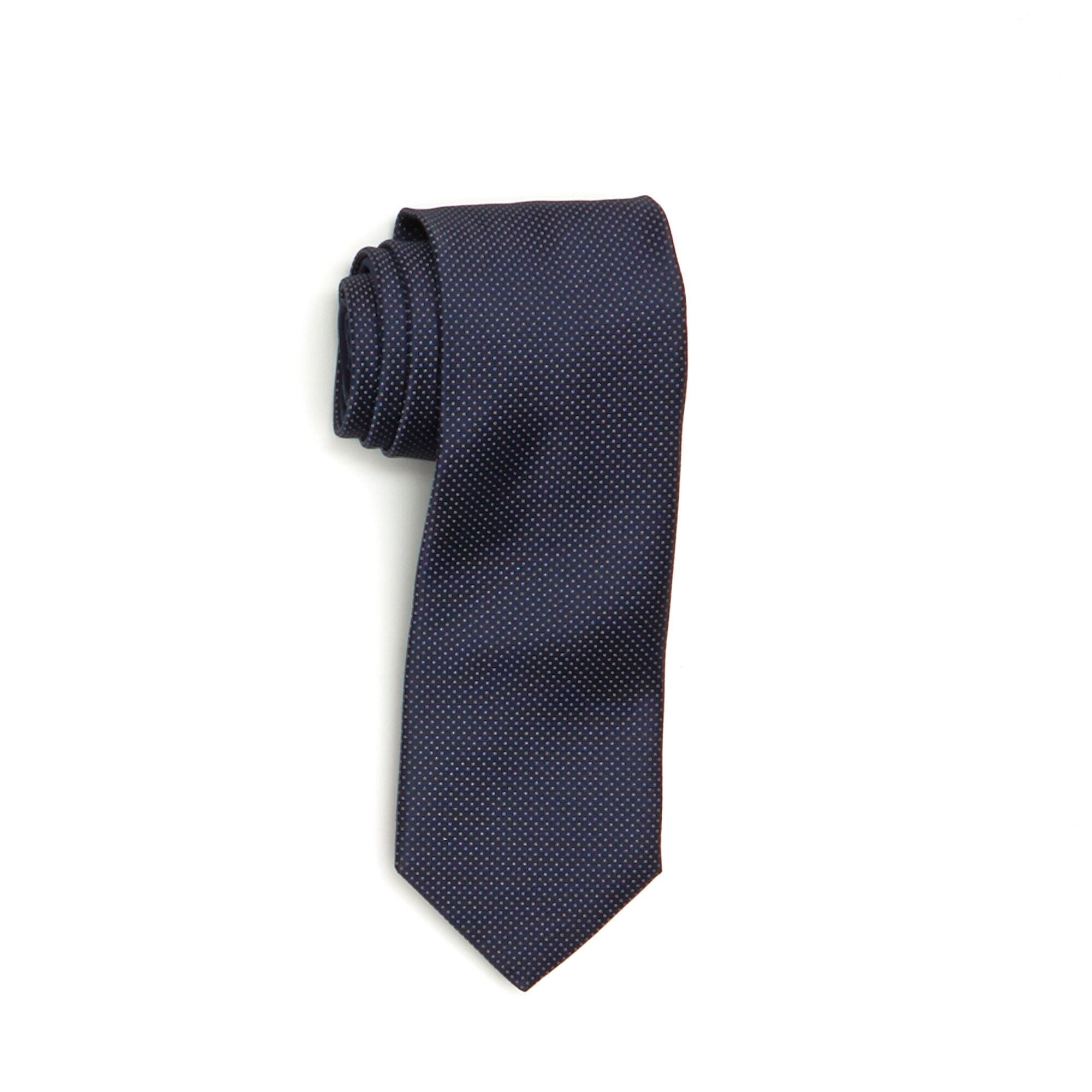 Italian Made Pin Dot Silk Tie,Ice Blue,large