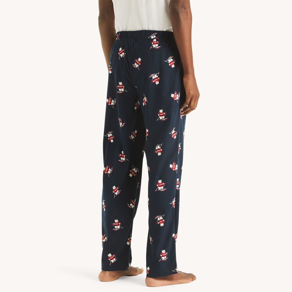 Fleece Printed Pajama Pant,Stellar Blue Heather,large