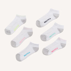 ATHLETIC LOW CUT SOCKS, 6-PACK,Multi,large