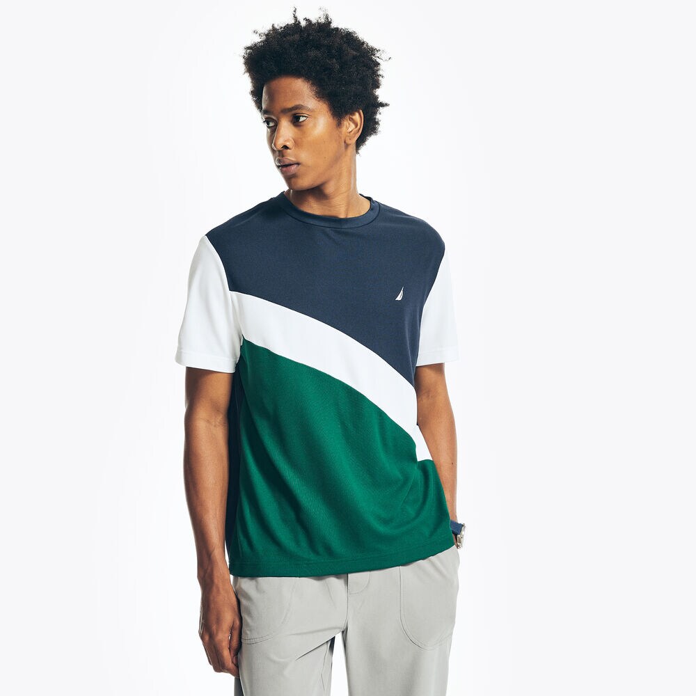 Navtech Colorblock T-Shirt,Navy,large