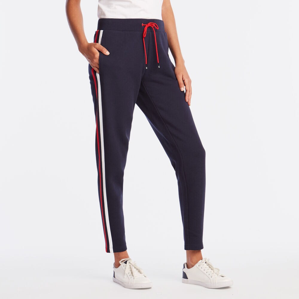 SIDE-STRIPE FLEECE SWEATPANT,Stellar Blue Heather,large