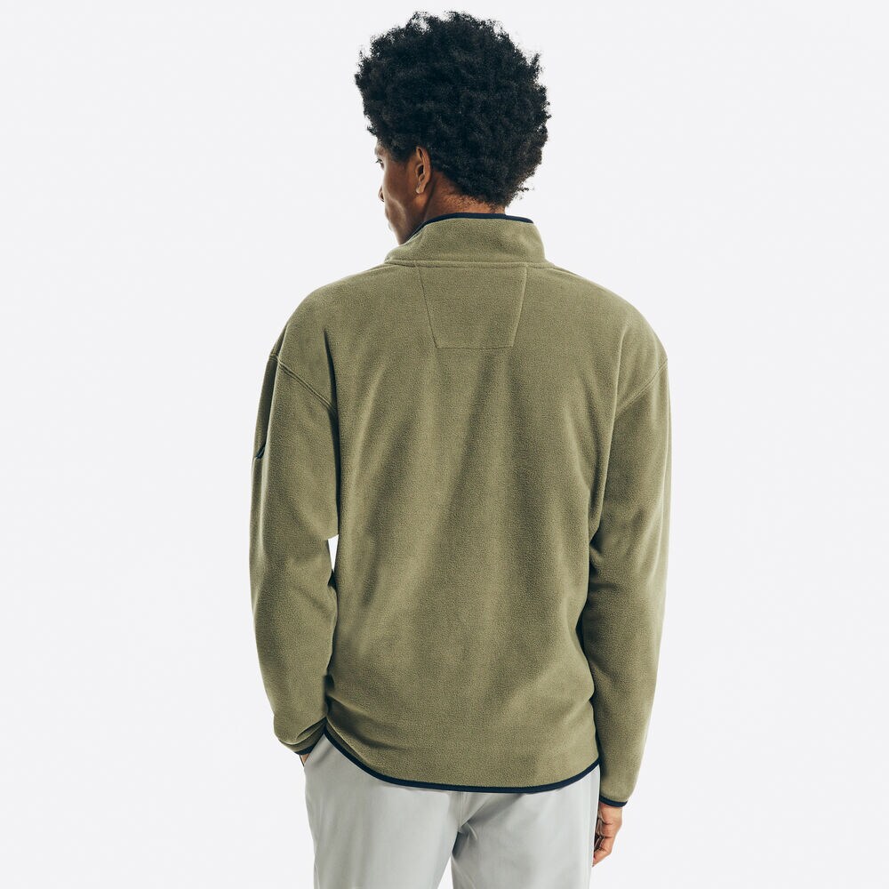 SNAP-BUTTON POCKET NAUTEX FLEECE,Hillside Olive,large