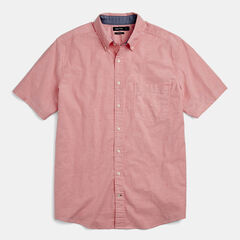 BIG & TALL CLASSIC FIT STRETCH OXFORD SHIRT,Coral Dream,large