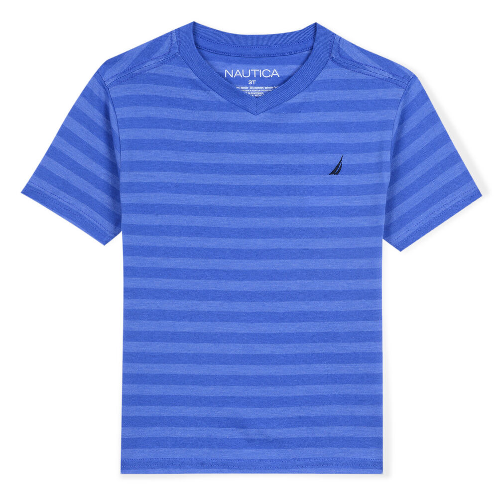 BOYS' FINN V-NECK T-SHIRT,True Navy,large