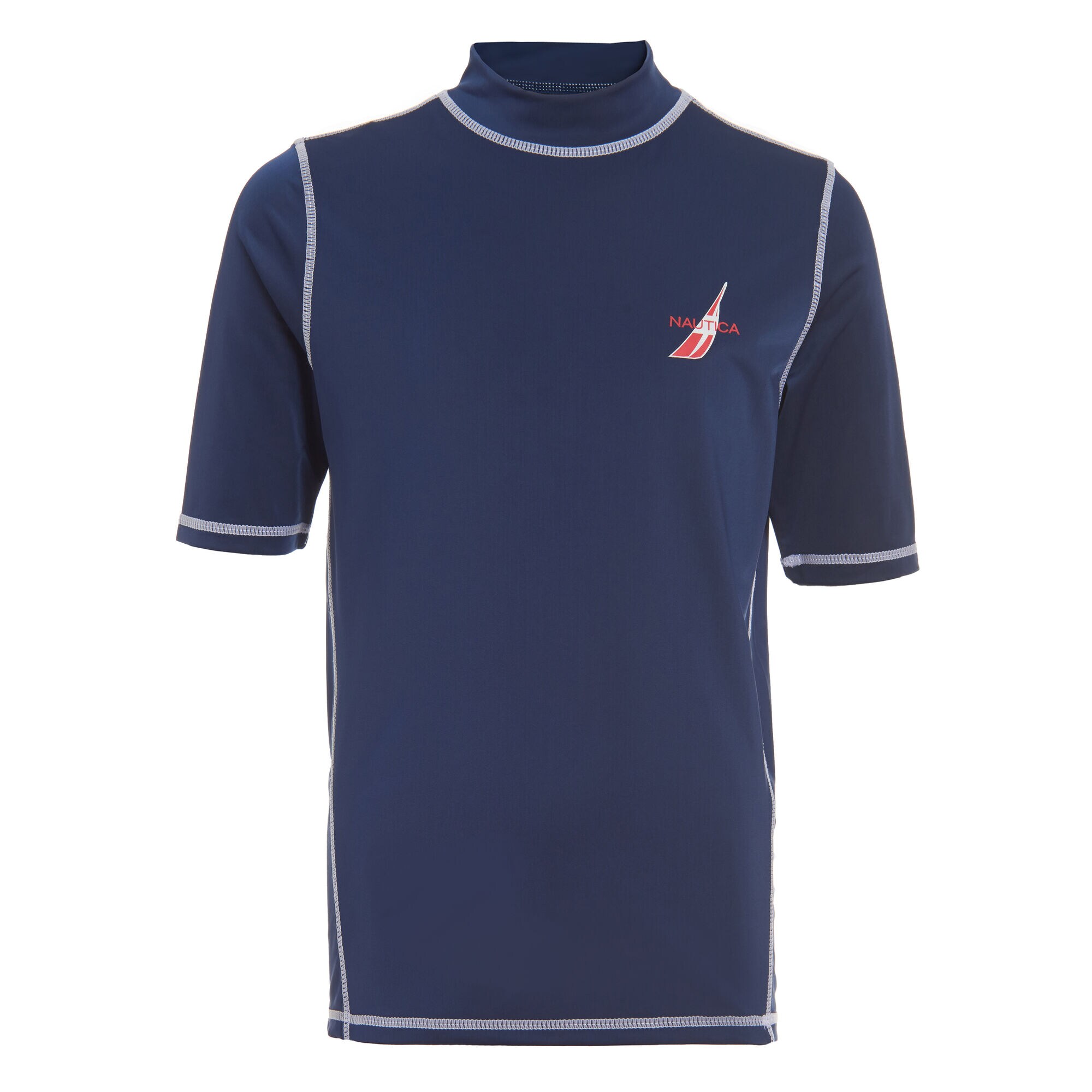 TODDLER BOYS' SOLID BRAND ICON RASHGUARD (2T-4T),J Navy,large