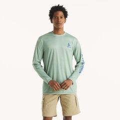 Nautica OTF Long-Sleeve UPF 50+ Shirt,Pale Blue,large