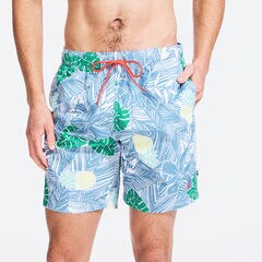 8" SUSTAINABLY CRAFTED TROPICAL PRINT SWIM,Bright White,large
