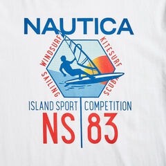 WINDSURFING GRAPHIC T-SHIRT,Bright White,large