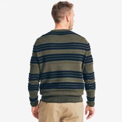 TEXTURED STRIPED SWEATER,Dark Hunter,large