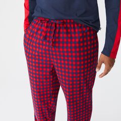 PLAID FLEECE SLEEP PANT,Nautica Red,large