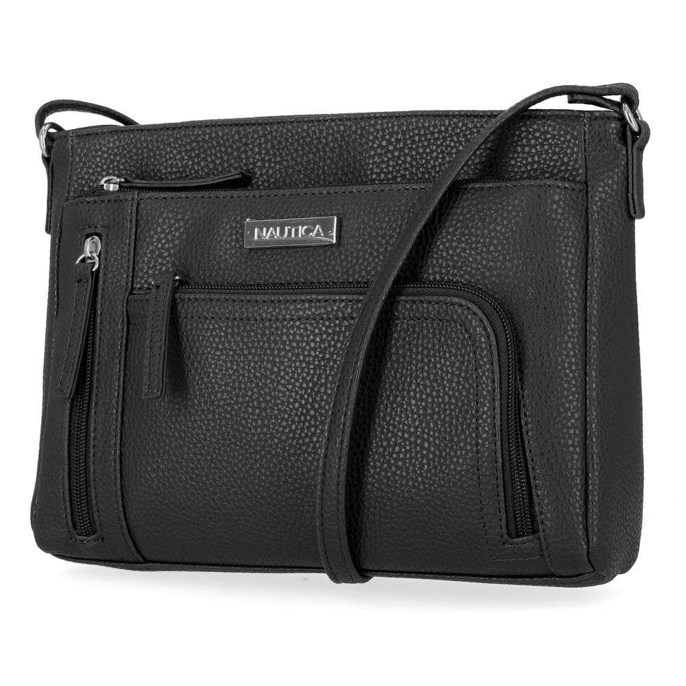 Zip Crossbody Bag,Black,large